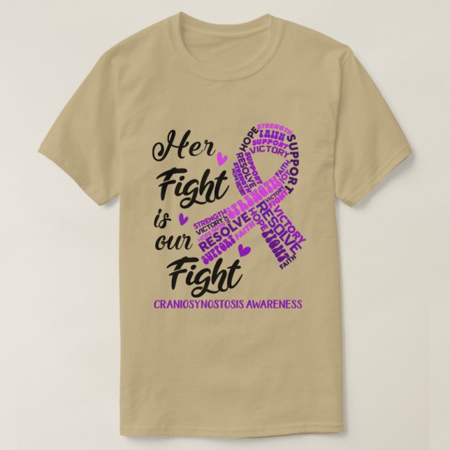 Camiseta Craniosinostosis Conciencia Su lucha es nuestra lu (Diseño del anverso)