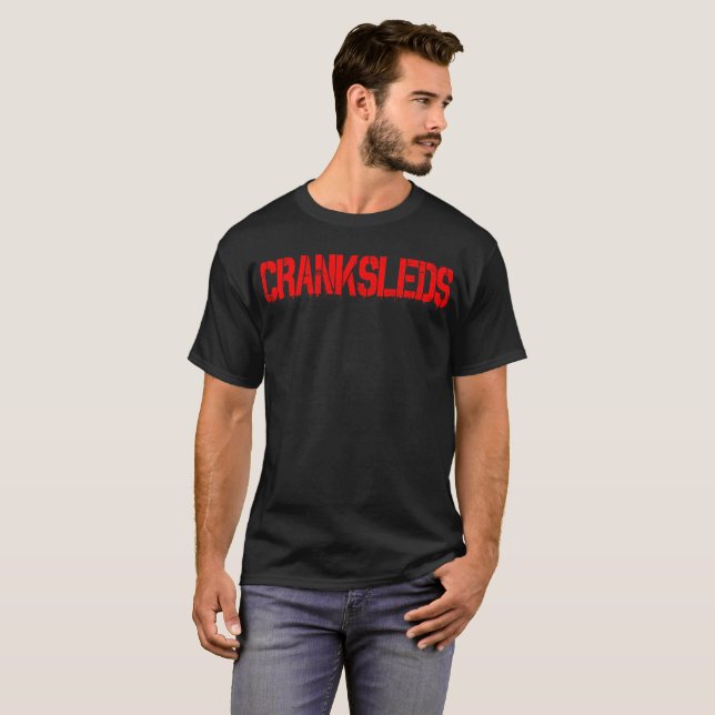 Camiseta CrankSleds Tipógrafo - Rojo (Anverso completo)