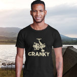 Camiseta Cranky Funny Gift Ideas For Fishing Lover<br><div class="desc">Vintage distressed typography design with the slogan "Cranky" a perfect gift for fishing lovers! Show your love for fishing with this patriotic fishing apparel. Get this gift for the special fisherman or fishing lover in your life. If you love to fish, this cool fishing design is just for you. Funny...</div>