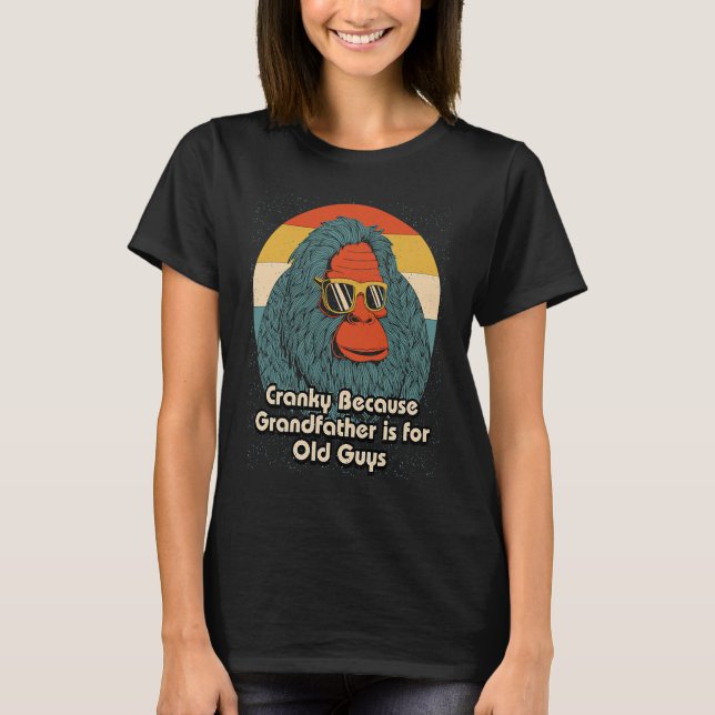 Camiseta Cranky Grandfather for Old Guys Dad Jokes Fathers  (Anverso)