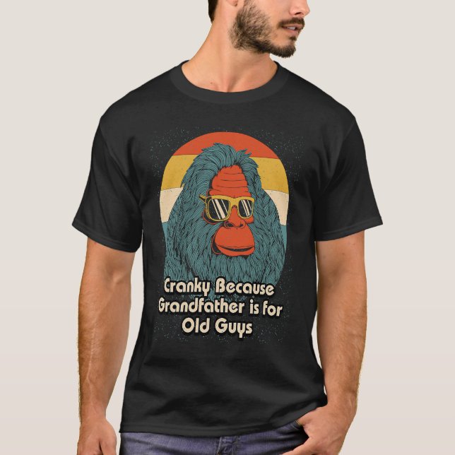 Camiseta Cranky Grandfather for Old Guys Dad Jokes Fathers  (Anverso)