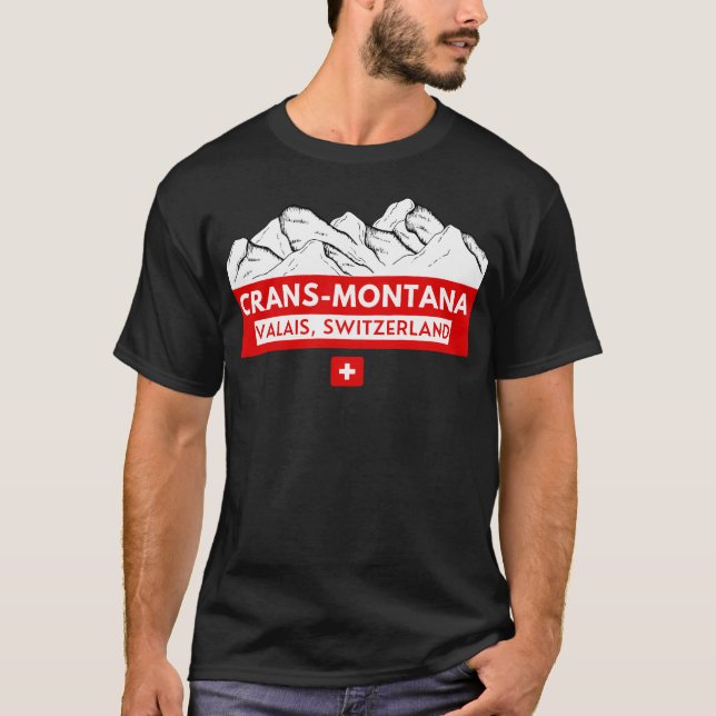 Camiseta Crans Montana Valais Suiza Skyboard Snowboard (Anverso)