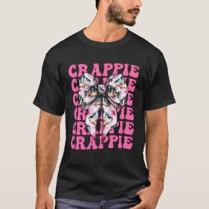 Camiseta Crappie Pez Divertido Chica Coqueta Lazo Cinta Ros