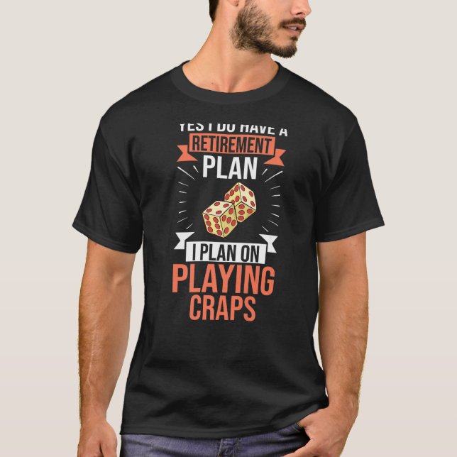Camiseta Craps Tabla Crapshot Estrategia Reglas Juego Dados (Anverso)