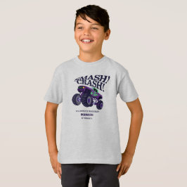 Camiseta Crash de Smash - Camión moderno de Monstruo Púrpur