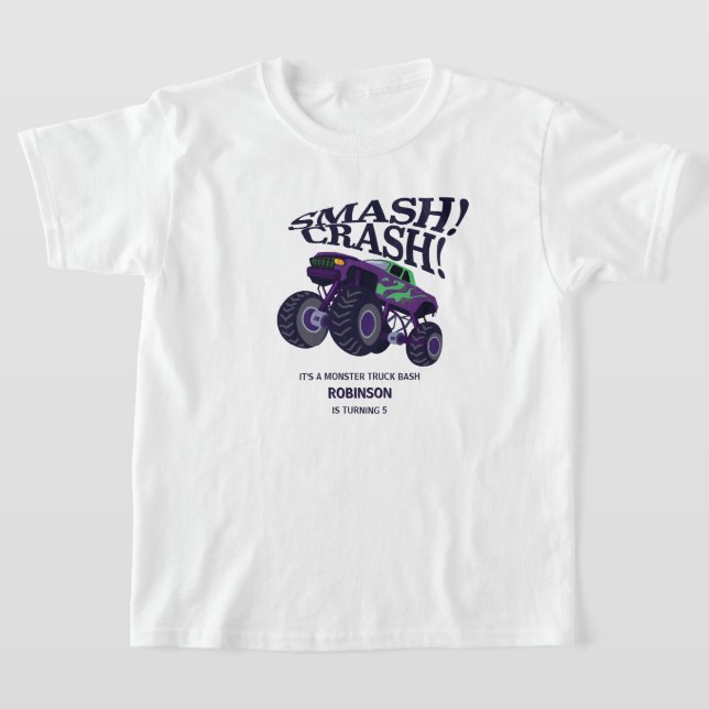 Camiseta Crash de Smash - Camión moderno de Monstruo Púrpur (Distribución)