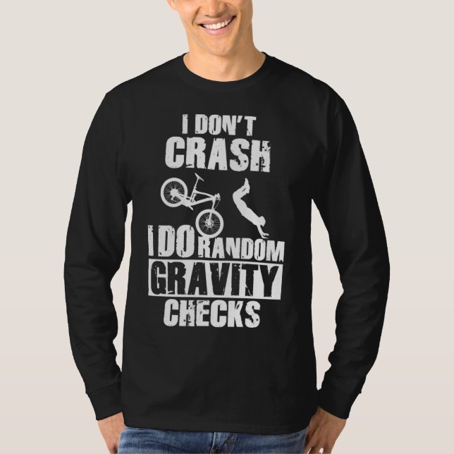 Camiseta Crash divertido MTB - Gravity Checks Mountain Bike (Anverso)