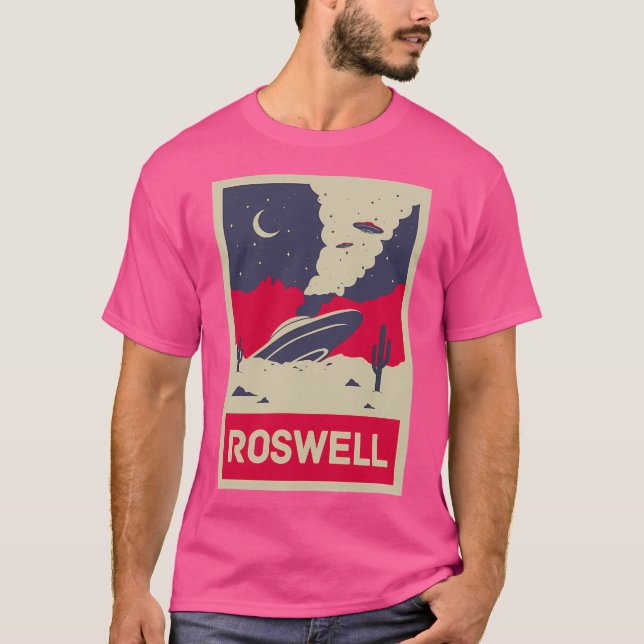 Camiseta Crash Roswell Ufo - Alien Retro (Anverso)