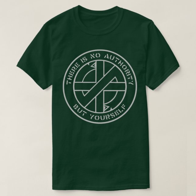 Camiseta Crass No Hay Autoridad Pero Tú Mismo (Diseño del anverso)