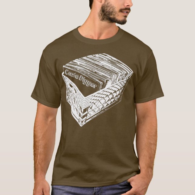 Camiseta Crate Diggers TShirt Record Collector DJ Tee (Anverso)