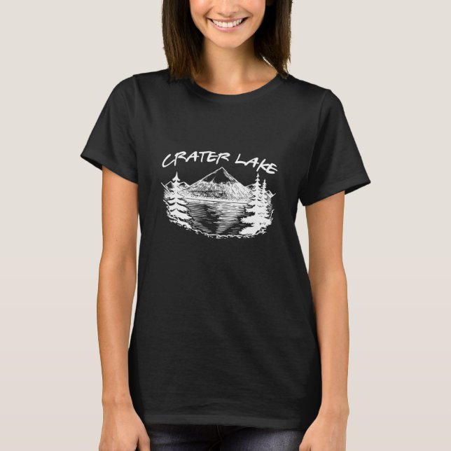Camiseta Crater Lake National Park Oregon Hike Outdoors Vin (Anverso)