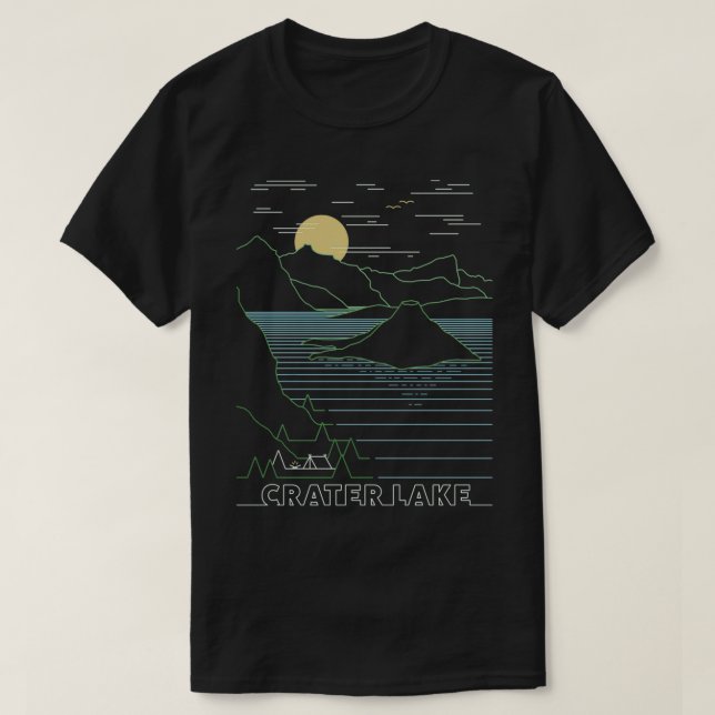 Camiseta Crater Linate Lake National Park Crater Lake Art (Diseño del anverso)