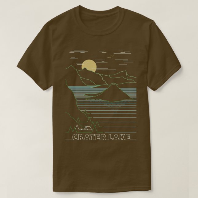 Camiseta Crater Linate Lake National Park Crater Lake Art (Diseño del anverso)