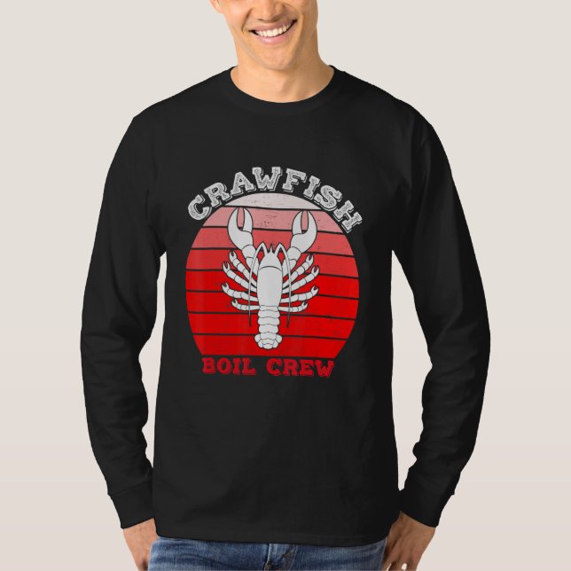 Camiseta Crawfish Boicot Crew Seafood Cajun Crayfish Louiis (Anverso)