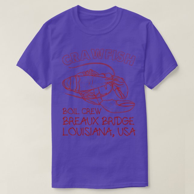 Camiseta Crawfish Boil Crew Breaux Bridge Louisiana Crayfis (Diseño del anverso)