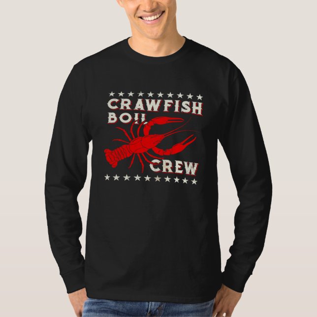 Camiseta Crawfish Boil Crew  Cajun  For Men Mardi Gras (Anverso)