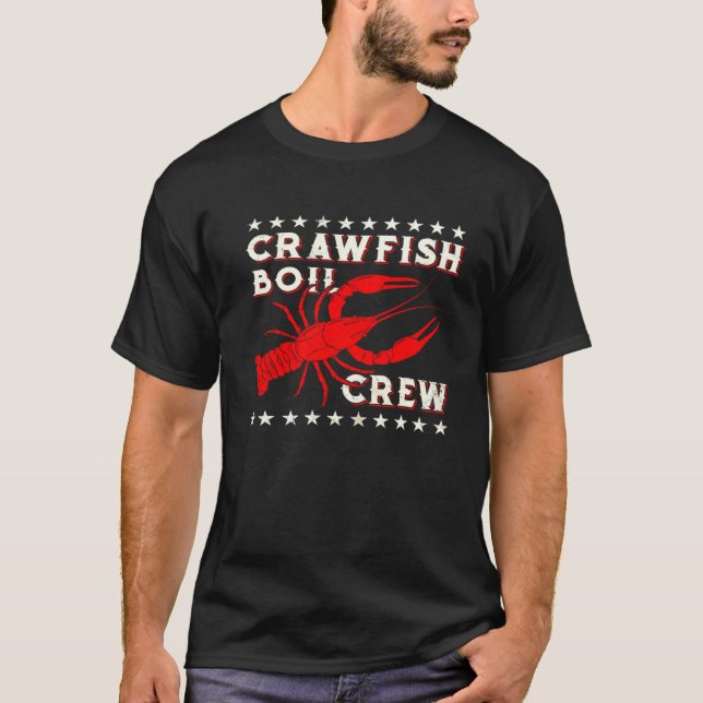 Camiseta Crawfish Boil Crew  Cajun  For Men Mardi Gras (Anverso)