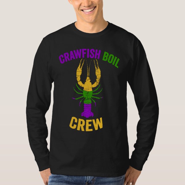 Camiseta Crawfish Boil Crew Tee Lobster Crayfish Mardi Gras (Anverso)