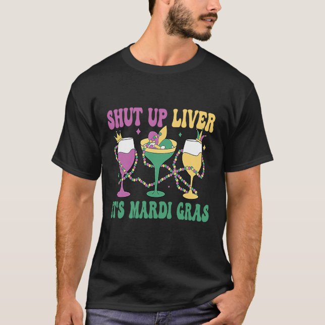 Camiseta Crawfish Boil Shut Up Liver Mardi Gras Beer Drinki (Anverso)