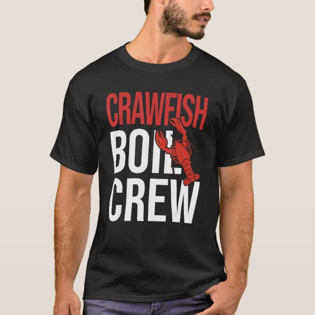 Camiseta Crawfish Bot Crema Crayfish Mar Alimentos Crawfish (Anverso)