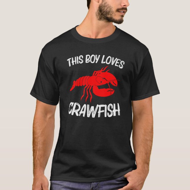 Camiseta Crawfish Boys Kids Crayfish  Crawfish Eating (Anverso)