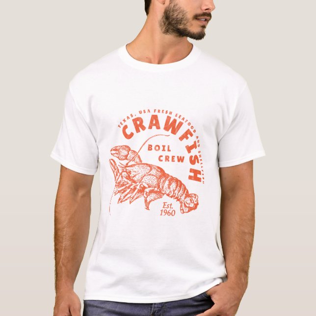 Camiseta Crawfish Crew Funny Retro Texas Southern Seafood G (Anverso)