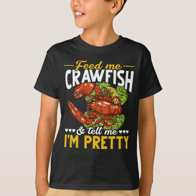 Camiseta Crawfish curioso cita comida de pescado (Anverso)