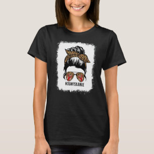 Camiseta Crawfish Junkie Leopard Messy Bun Crawfish Boil C