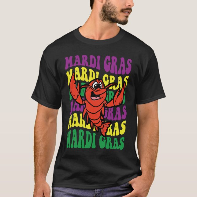 Camiseta Crawfish Mardi Gras Retro Mudbug Carnival Parade C (Anverso)