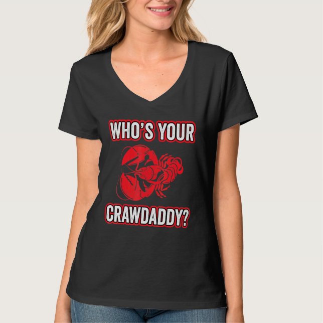 Camiseta Crawfish Mardi Grass Quién es tu papi (Anverso)