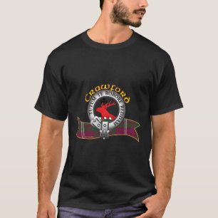 Camiseta Crawford Clan Tartan Escudo Motto