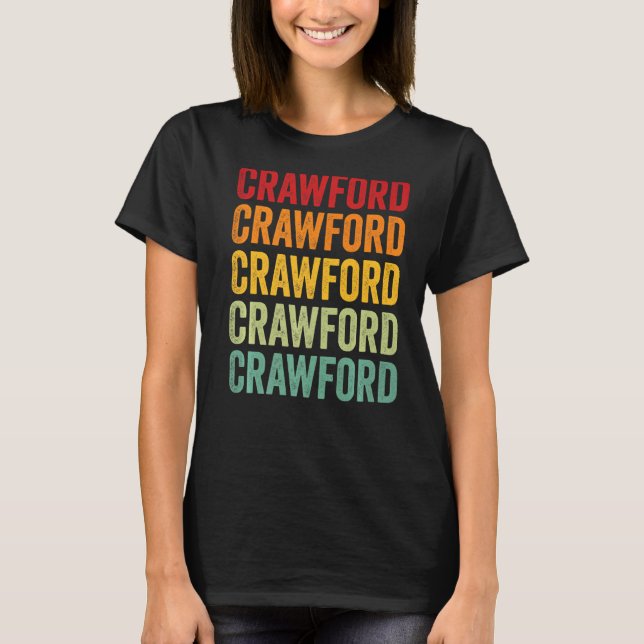 Camiseta Crawford County Iowa Rainbow Text (Anverso)