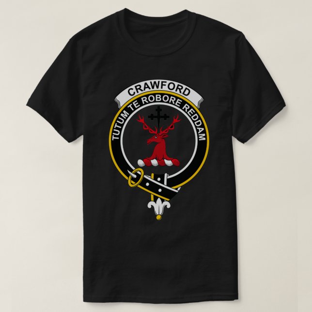 Camiseta Crawford Escudo Tartan Clan Scottish Clan (Diseño del anverso)