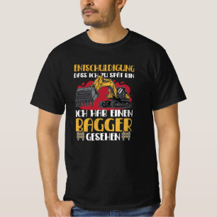 Camiseta Crawler Excavator Excavator Excuse Construction