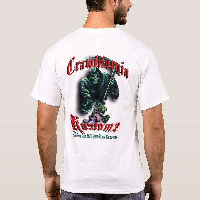 Camiseta Crawlifornia Kustomz rojo y verde (Reverso)