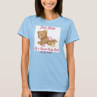 Camiseta Crawling Teddy - Nueva mamá del Chica - Personaliz