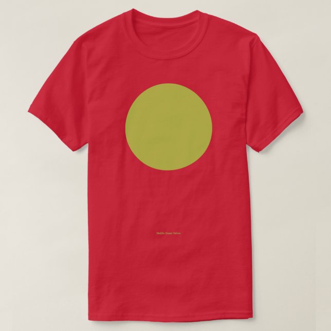 Camiseta Crayola circular amarillo verde medio (Diseño del anverso)