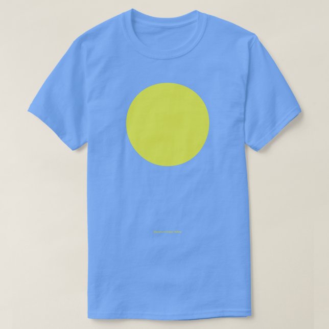 Camiseta Crayola circular máximo amarillo verde (Diseño del anverso)