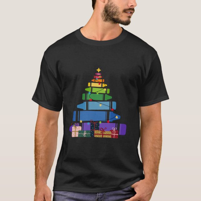 Camiseta Crayon Christmas Tree Light Stuacher Xmas W (Anverso)