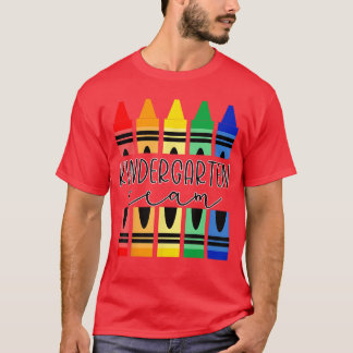 Camiseta Crayón Colorido Jardín de Infantes nombre para cad