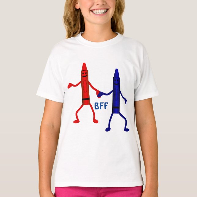 Camiseta Crayon Friends BFF (Anverso)