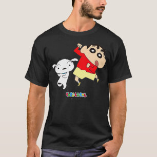 Camiseta Crayon Shin-chan baila Shin-chan y Shiro