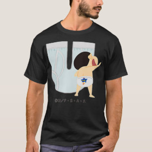 Camiseta Crayon Shin-chan DIVERSIÓN ESTUDIO A a Z U uno