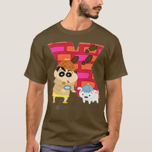 Camiseta Crayon Shin-chan DIVERSIÓN ESTUDIO A a Z X uno