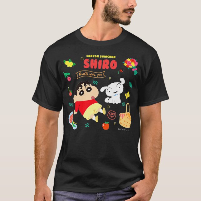 Camiseta Crayon Shin-chan HappyShiro Picnic Premium (Anverso)