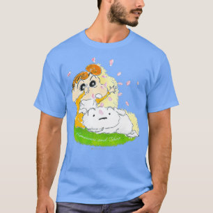 Camiseta Crayon Shin-chan Himawari Shiro y cereza