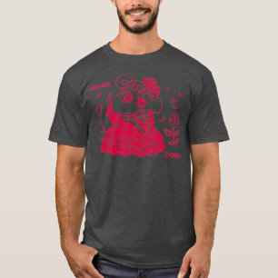 Camiseta Crayon Shin-chan Himawari y flamenco
