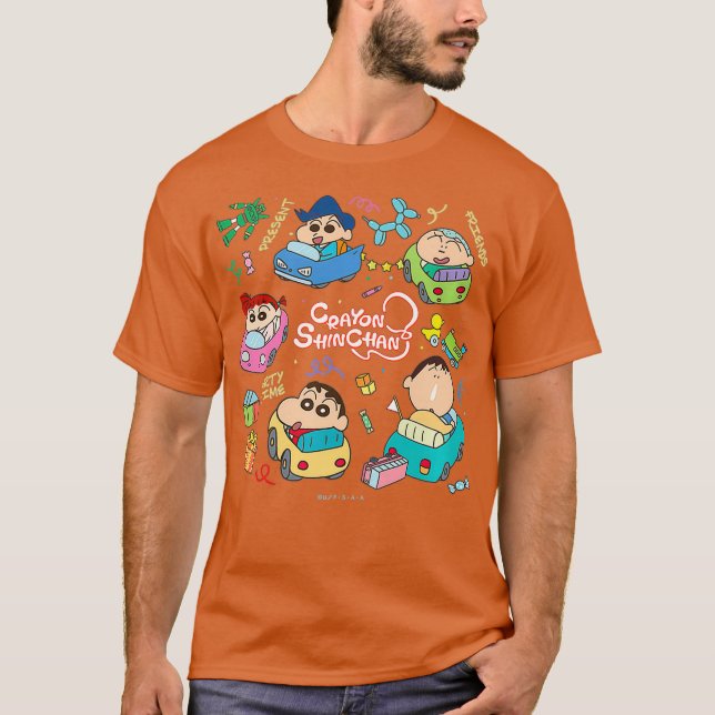 Camiseta Crayon Shin-chan Kasukabe tiempo Fiesta boeitai (Anverso)
