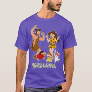 Camiseta Crayon Shin-chan Nohara familia Primitive era