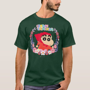 Camiseta Crayon Shin-chan pequeño Crayón de capucha roja